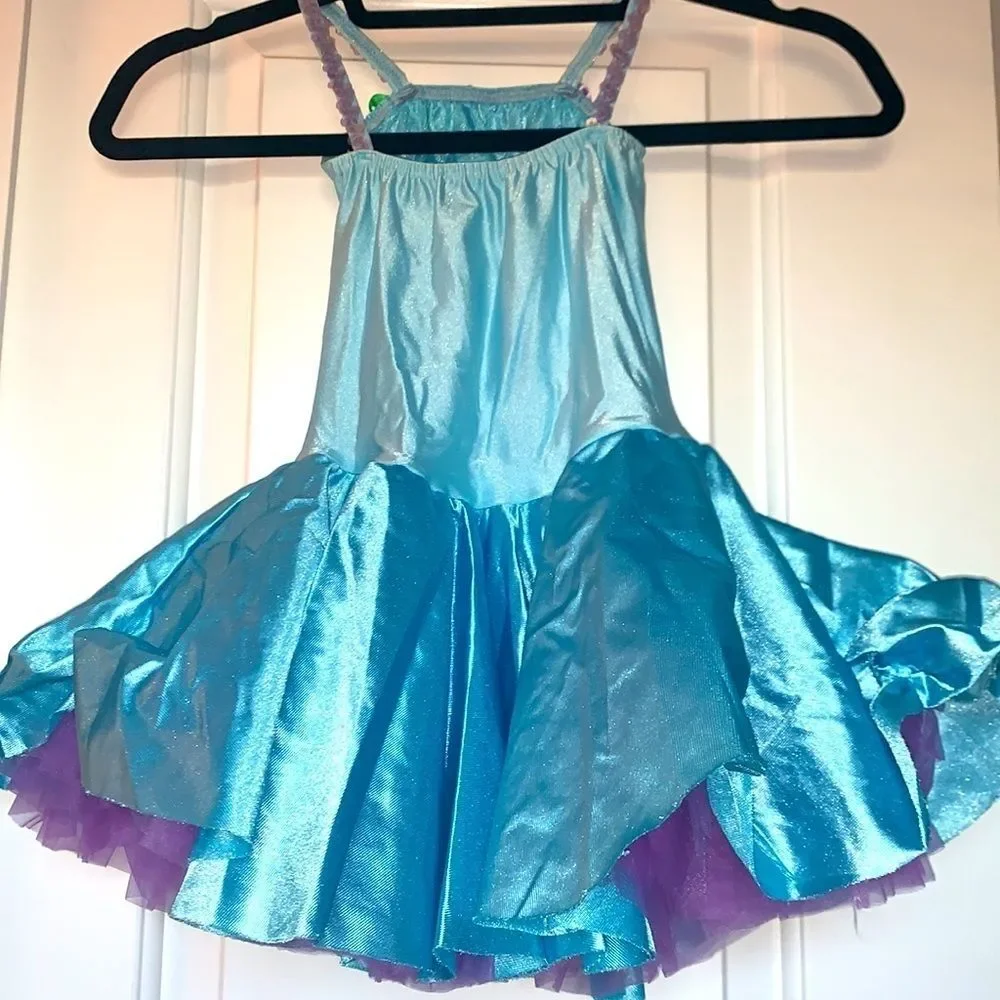Costume Depot Sleeveless turquoise - aqua and purple ballet dress.